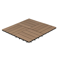 Home Deluxe Dalles à clipser WPC BAVARO Teck 1m pas cher