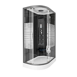 Home Deluxe Cabine de douche BLACK PEARL 120 x 80 cm Gauche