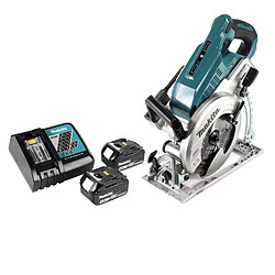 Makita DRS 780 RM Scie circulaire portative sans fil 36V ( 2x18V ) 185 mm Brushless + 2x batterie 4,0Ah + chargeur