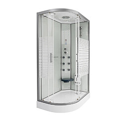 Home Deluxe Cabine de douche WHITE PEARL 120 x 80 cm gauche