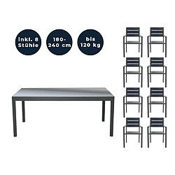 Home Deluxe Ensemble de sièges SOL MADERA Quantité : 9 pcs.