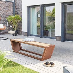 Home Deluxe Ensemble de sièges en acier KOBON Marron - Made in Germany - 1 x banc