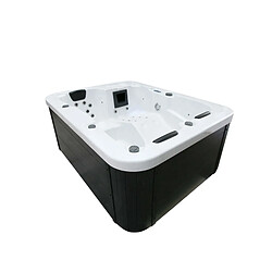 Home Deluxe - Jacuzzi d'extérieur WHITE MARBLE PURE - 210 x 160 cm pour 3 personnes | Equipement : Pure
