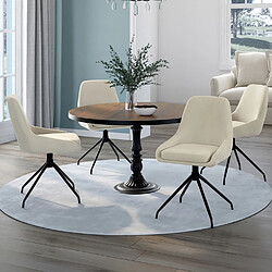Idmarket LOT X4 CHAISES THALYA BEIGE