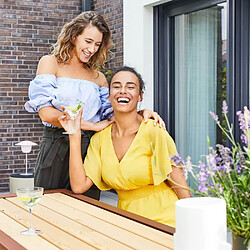 Avis Home deluxe salon de jardin table + banc - Marron