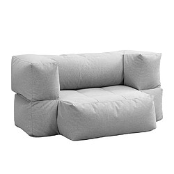 Home Deluxe Pouf d'extérieur HEAVEN - Gris clair - 76 x 152 x 100 cm