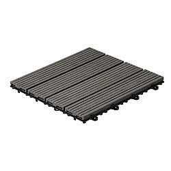 Home Deluxe WPC Carreaux de bois BAVARO Anthracite