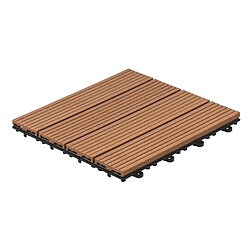Avis Home Deluxe WPC Carreaux de bois BAVARO Marron clair 3m