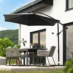 Home Deluxe Parasol avec couverture SOLANA - Anthracite