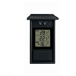 INF Jauge de température électronique pour paysage extérieur Black