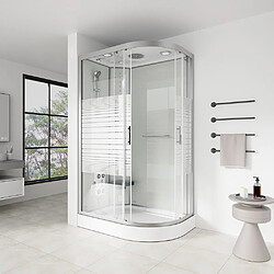 Home Deluxe Douche à vapeur WHITE PEARL 120 x 80 cm droite