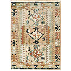 ATTICGO Tapis ethnique ANTALIA beige/rouille 95x140 cm