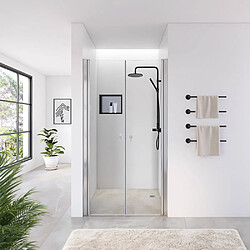 Home Deluxe Porte battante LAVEA verre clair 70 cm