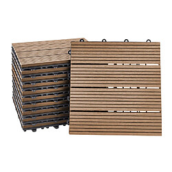 Acheter Home Deluxe Dalles à clipser WPC BAVARO Teck 1m