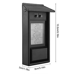 INF Jauge de température électronique pour paysage extérieur Black