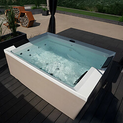 Home Deluxe Jacuzzi d'extérieur NIMBUS DELUXE PURE - sans escalier et couverture thermique