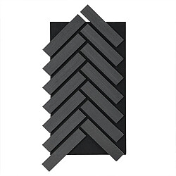 Home Deluxe - Panneau acoustique à chevrons Chêne noir 80 x 40 cm