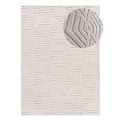 ATTICGO Tapis lavable géométrique à relief ESTILO blanc 120x170 cm