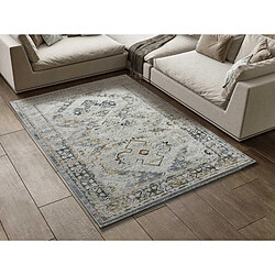 ATTICGO Tapis vintage SPRINGS beige/rouille/bleu 154x230 cm Tapis à poils courts - Polyester - Vintage - Beige/Rouille/Bleu - 154x230 cm