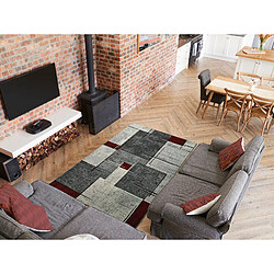 ATTICGO Tapis moderne DREAMS gris/rouge 80x150 cm
