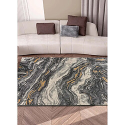 ATTICGO Tapis effet marbre MARMOL ONDA gris 80x150 cm