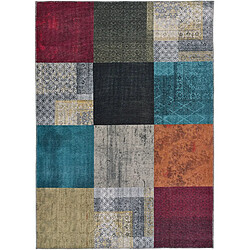 ATTICGO Tapis lavable abstrait NEILA multicolore 80x150 cm