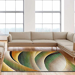 ATTICGO Tapis moderne LIBET vert/rouille/beige 160x230 cm