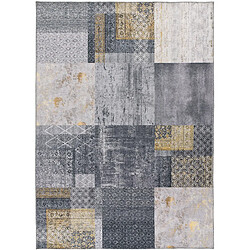 ATTICGO Tapis lavable abstrait NEILA gris 140x200 cm