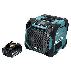 Makita DMR 203 T1Haut-parleur sans fil Bluetooth 12 V 18 V IP64 + 1x Batterie 5,0 Ah - sans chargeur