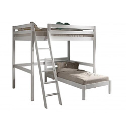 VIPACK PINO blanc mezzanine 140x200 + lit simple