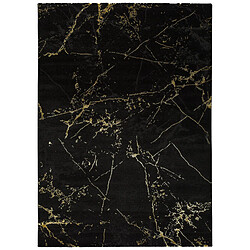 ATTICGO Tapis abstrait GOLD noir/or 140x200 cm