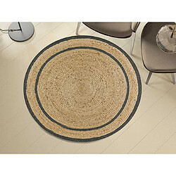 ATTICGO Tapis rond naturel MAHON beige/gris 90x90 cm