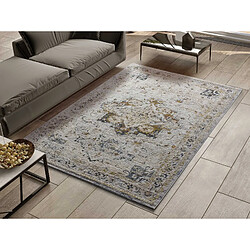 ATTICGO Tapis vintage SPRINGS beige/rouille/bleu 77x150 cm