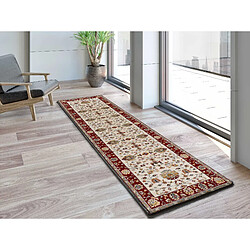 ATTICGO Tapis classique CLASSIC crème/rouge 67x250 cm