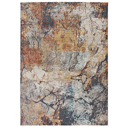 ATTICGO Tapis abstrait PARMA rouille/bleu/beige 80x150 cm