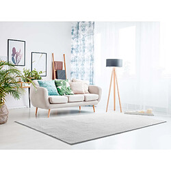ATTICGO Tapis lavable uni LOFT gris 60x120 cm