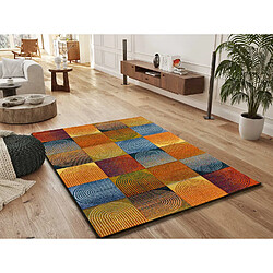 ATTICGO Tapis géométrique SYBIL multicolore 140x200 cm