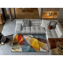 ATTICGO Tapis géométrique LEIRE multicolore 200x290 cm
