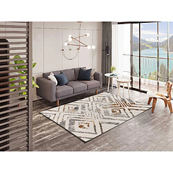 ATTICGO Tapis ethnique PICASSO beige/rouille/gris 120x170 cm