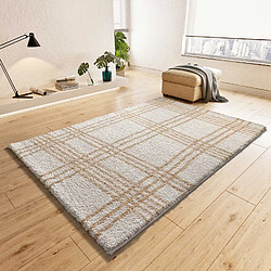 ATTICGO Tapis shaggy HELIA beige 60x120 cm