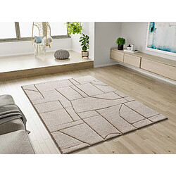 ATTICGO Tapis scandinave à relief DIENA crème 120x170 cm