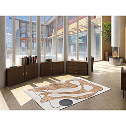 ATTICGO Tapis abstrait CLASS orange/crème 80x150 cm