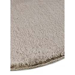 Avis ATTICGO Tapis lavable uni à bordure ondulée MELLOW taupe 160x230 cm