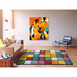 ATTICGO Tapis à carreaux MATRIX multicolore 60x120 cm