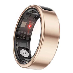 Avizar Bague Connectée Taille 8 Modèle Saturn avec Écran LED et Étui de Charge Dorée