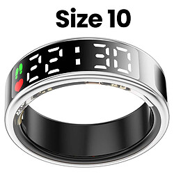 Avis Avizar Bague Connectée Taille 10 Modèle Saturn avec Écran LED et Étui de Charge Argent