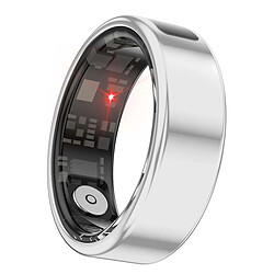 Avizar Bague Connectée Taille 12 Modèle Saturn avec Écran LED et Étui de Charge Argent
