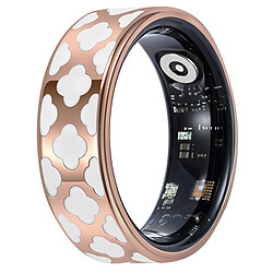 Avizar Bague Connectée Taille 10 Modèle Ursa avec Motif Géométrique et Étui de Charge Dorée