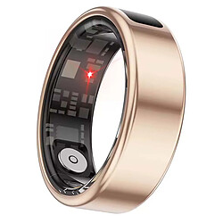 Avizar Bague Connectée Taille 10 Modèle Saturn avec Écran LED et Étui de Charge Dorée