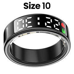 Avis Avizar Bague Connectée Taille 10 Modèle Saturn avec Écran LED et Étui de Charge Noir